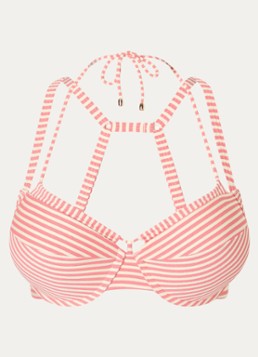 Marlies Dekkers Dames Holi Vintage push-up bikinitop met streepprint in de kleur Roze