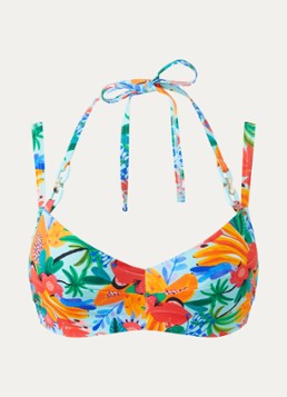 Marlies Dekkers Dames Paradisa halter bikinitop met kralendecoratie in de kleur Lichtblauw