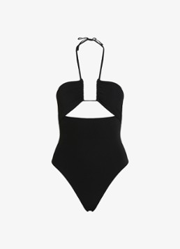 Calvin Klein Dames Badpak met uitneembare vulling in de kleur Zwart
