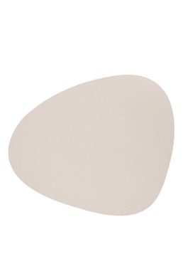 LIND DNA Table Mat Curve placemat van leer 37 x 44 cm Beige - Deal