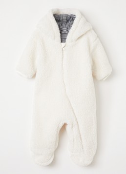 Petit Bateau Meisjes Cahute babypak van teddy in de kleur Multicolor, maat: 62