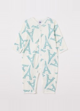 Petit Bateau Jongens Babypak met print in de kleur Gebroken wit, maat: 18M=80