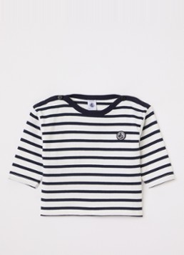 Petit Bateau Meisjes Sweater met streepprint in de kleur Donkerblauw, maat: 36M=92