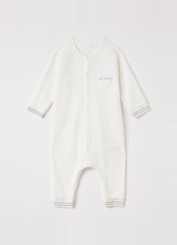 Petit Bateau Jongens Babypak met logoborduring in de kleur Wit, maat: 18M=80