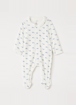 Petit Bateau Meisjes Babypak met print in de kleur Gebroken wit, maat: NAI=50
