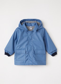 Petit Bateau Meisjes Regenjas met capuchon in de kleur Lichtblauw, maat: 18M=80