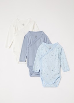 Petit Bateau Meisjes Ster romper 3-delig in de kleur Blauw, maat: NAI=50