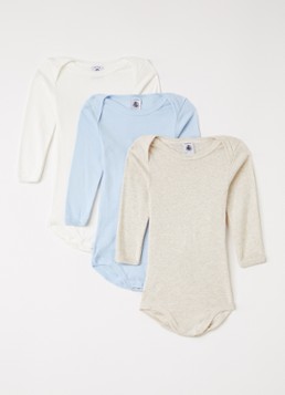 Petit Bateau Meisjes Romper 3-delig in de kleur Beige, maat: 6M=68