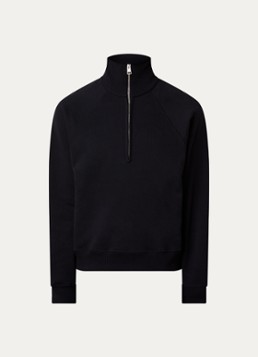 AMI Paris Heren Sweater met halve rits in de kleur Zwart, maat: M