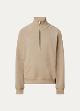 AMI Paris Heren Sweater met halve rits in de kleur Beige, maat: XL