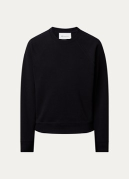 AMI Paris Heren Tonal sweater met ronde hals in de kleur Zwart, maat: M