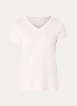 Hanro Dames Nachthemd met V-hals in de kleur Lichtroze, maat: L