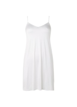 Hanro Dames Satin Deluxe slipdress in de kleur Gebroken wit, maat: XL