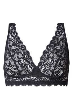 Hanro Dames Moments bralette in de kleur Zwart, maat: C75