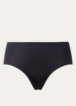 Hanro Dames Satin Deluxe slip in de kleur Zwart, maat: L
