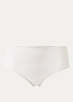 Hanro Dames Satin Deluxe slip in de kleur Gebroken wit, maat: L