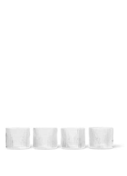 Ferm LIVING Ripple waterglazen set van 4 Transparant - Deal