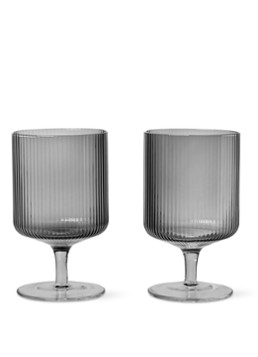 Ferm LIVING Ripple wijnglazen set van 2 Lichtgrijs - Deal