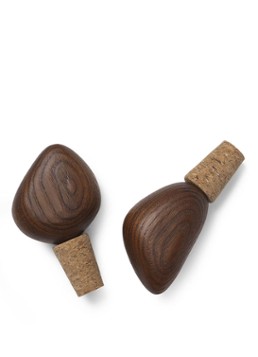 Ferm LIVING Cairn wijnstopper set van 2 Donkerbruin - Deal
