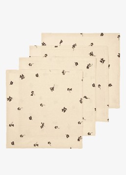 Ferm LIVING Baies servetten 40 x 40 cm set van 4 Chocoladebruin