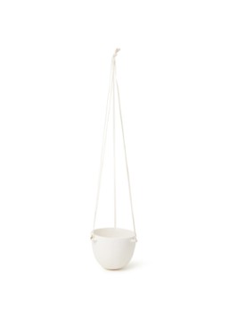 Ferm LIVING Speckle L plantenhanger van keramiek voor binnen Ø20,5 cm Wit - Deal