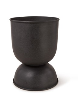 Ferm LIVING Hourglass Pot Extra Small plantenbak voor binnen Ø21 cm Zwart - Deal