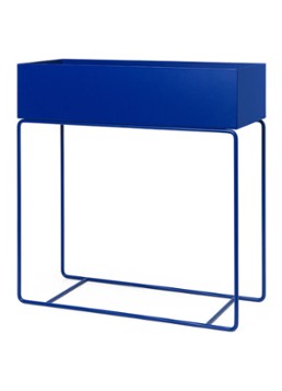 Ferm LIVING Plant Box plantenbak van metaal voor binnen 25 x 60 cm Donkerblauw - Deal