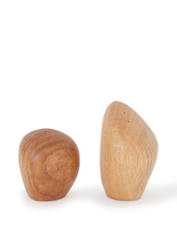 Ferm LIVING Cairn peper- en zoutstel 2-delig Lichtbruin - Deal