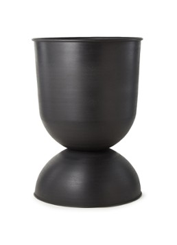 Ferm LIVING Hourglass L bloempot voor binnen en buiten - 51 cm Zwart - Deal