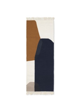 Ferm LIVING Kelim Merge Runner vloerkleed 180 x 70 cm Blauw - Deal