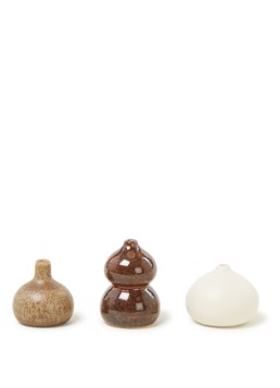 Ferm LIVING Komo Mini vaas set van 3 Bruin - Deal