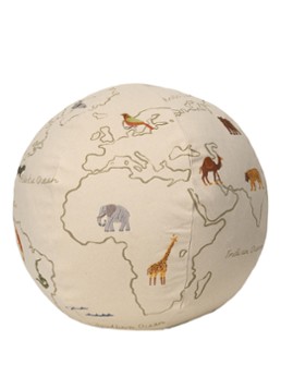 Ferm LIVING The World poef 50 x 50 cm Donkerbeige - Deal