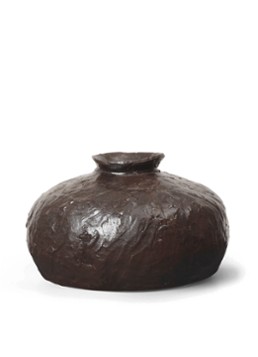 Ferm LIVING Doro Small vaas 11,5 cm Donkerbruin - Deal