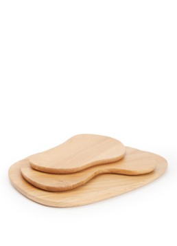 Ferm LIVING Cairn snijplank van eikenhout set van 3 Beige - Deal