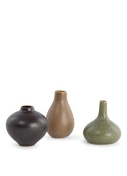 Ferm LIVING Komo Mini vaas set van 3 Bruin - Deal