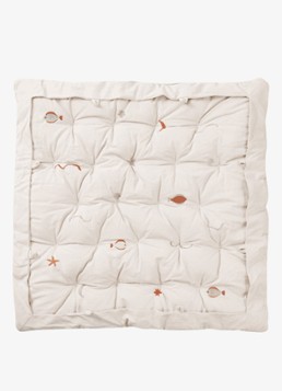 Ferm LIVING Jongens Harbour gewatteerd speelkleed 100 x 100 cm in de kleur Naturel, maat: 1maat