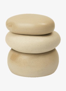 Ferm LIVING Pebble Large opbergdoos 14,3 cm Beige - Deal