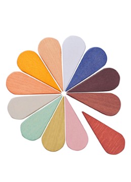 Ferm LIVING Petal speelblokken in de kleur Geel, maat: 1maat