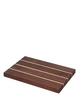 Ferm LIVING Stribe snijplank 25 x 36 cm Bruin - Deal