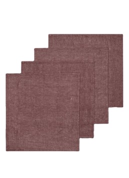 Ferm LIVING Hale servet in linnenblend 35 x 35 cm set van 4 Bruin - Deal