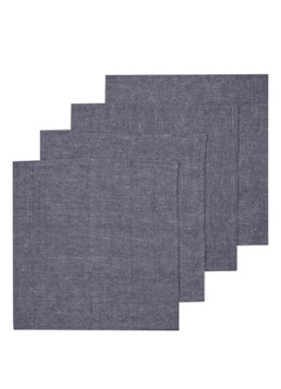 Ferm LIVING Hale servet in linnenblend 35 x 35 cm set van 4 Indigo - Deal