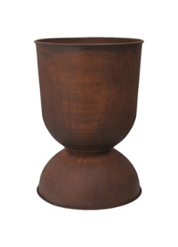 Ferm LIVING Hourglass bloempot voor buiten Ø50 cm Roestbruin - Deal