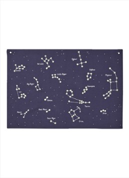 Ferm LIVING Constellation Map wandkleed 100 x 70 cm Donkerblauw - Deal