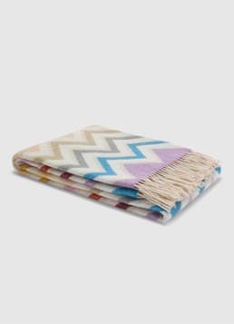 Missoni Watamu plaid in wolblend 130 x 190 cm Gebroken wit - Deal