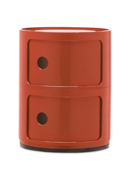 Kartell Componibili kast nachtkastje medium Ø32 cm Oranjerood