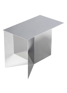 Hay Slit Table Oblong bijzettafel 27,5 x 49,5 cm Zilver