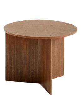 Hay Slit Wood bijzettafel Bruin