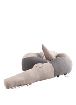 Sebra Sleepy Croc krokodil knuffel gebreid in de kleur Beige