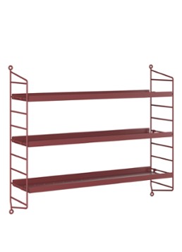 String Furniture Pocket wandkast 60 x 15 cm Rood