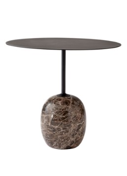 &tradition Lato bijzettafel ovaal 40 x 50 cm Zwart